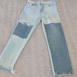 Celebrity Pink Light Blue Two-Tone Denim Jeans